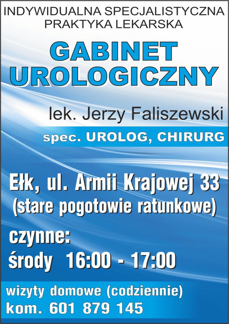 lekarze ełk UROLOG - lek. Jerzy Faliszewski