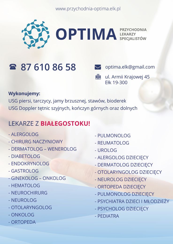 OPTIMA PRZYCHODNIA - LEKARZE SPECJALIŚCI